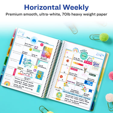 Avery + Amy Tangerine Designer Collection Academic Planner, July 2023-June 2024, School Planner with Stickers, 8.25